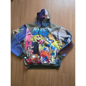 Nickelodeon x Members Only Hoodie – Youth Medium | 90s Cartoon Mashup